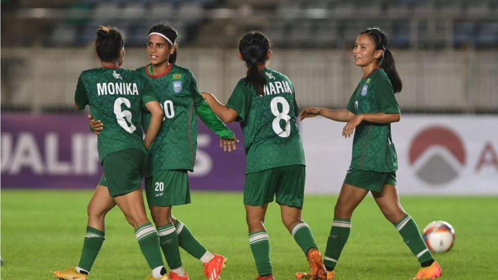 বাহরাইনকে ৭-০ গোলে উড়িয়ে এশিয়ান কাপ বাছাইয়ে দুর্দান্ত শুরু বাংলাদেশের মেয়েদের