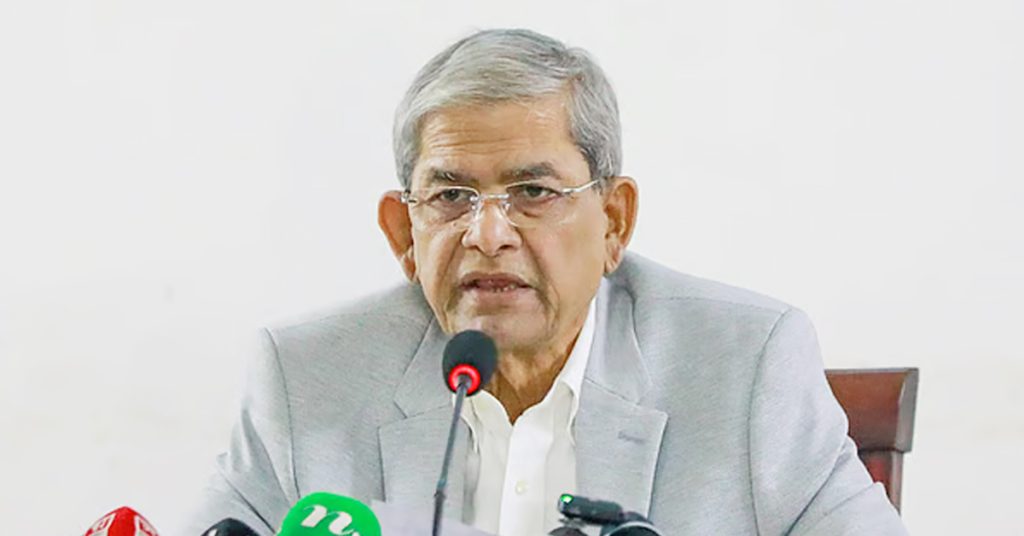 তরুণদের চাঁদাবাজির খবরে আমি বেদনায় নীল: মির্জা ফখরুল